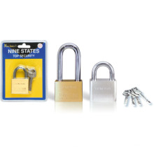 Покрынный никелем лист твердый латунный Padlock (BB301)